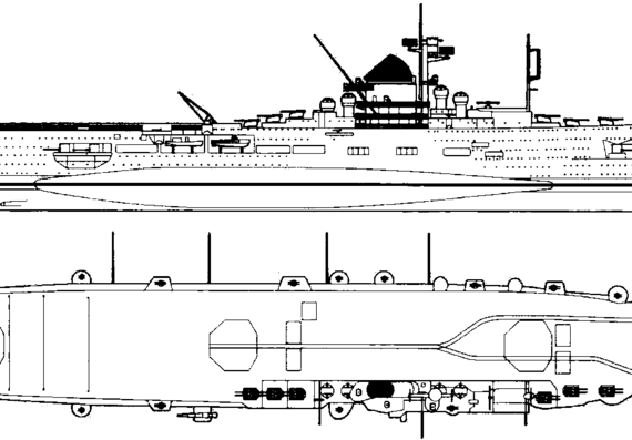 Корабль DKM Graf Zeppelin [Aircraft Carrier] (1942) - чертежи, габариты, рисунки